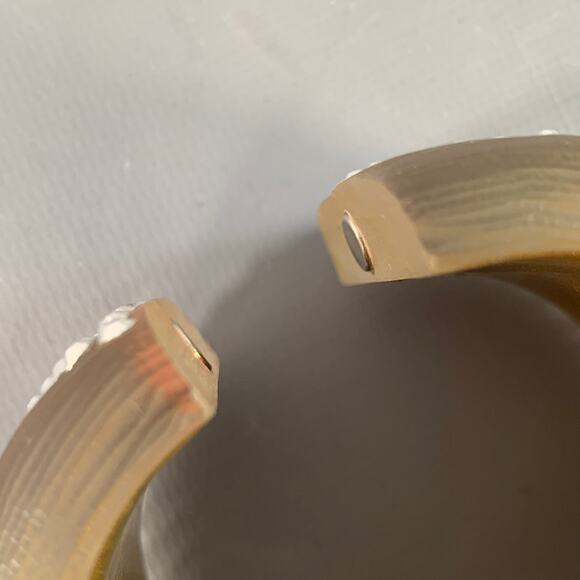 ALEXIS BITTAR Grey Silver Rhinestones Lucite Cuff Bracelet - Picture 4 of 4